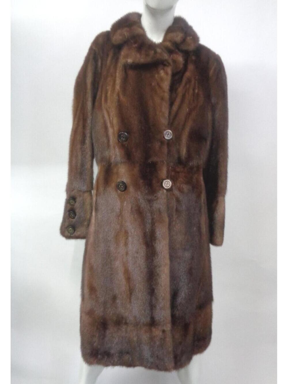 EXCELLENT CANADIAN DEMI BUFF FUR COAT JACKET WOMEN WOMAN SIZE 2-4 PETITE